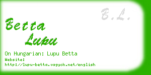 betta lupu business card